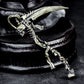 Minimal Grim Reaper Pendant with Long Scythe ¨C 925 Sterling Silver Handmade