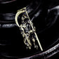 Hooded Reaper Pendant with Arched Blade ¨C 925 Sterling Silver Handmade