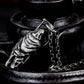 Hooded Reaper Pendant with Arched Blade ¨C 925 Sterling Silver Handmade
