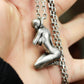 Mechanical Girl Pendant ¨C Handmade 925 Silver Cyberpunk Female Body Necklace