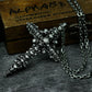 Skull Cross Pendant with Cluster Design ¨C 925 Sterling Silver Handmade