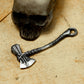 Small Battle Axe Pendant with Wrapped Grip - 925 Sterling Silver Handmade