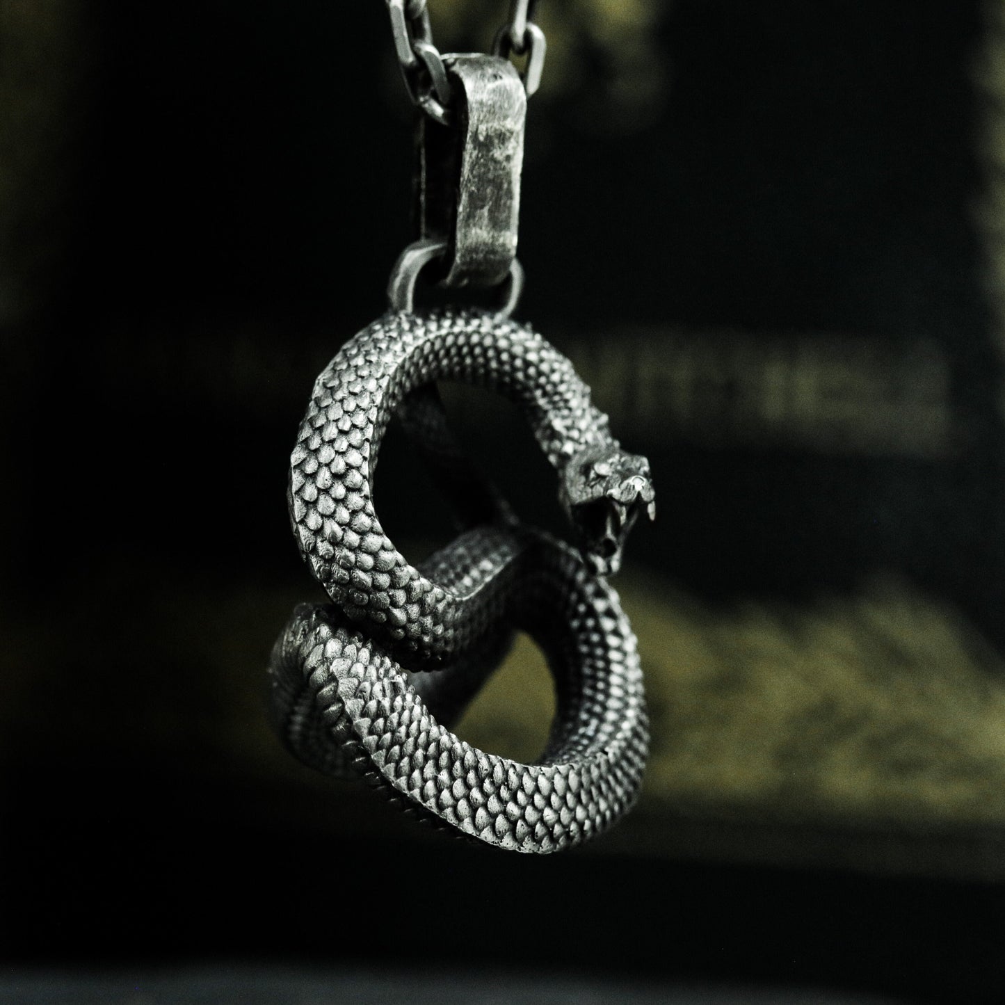 Roaring Python Pendant - 925 Silver Handmade