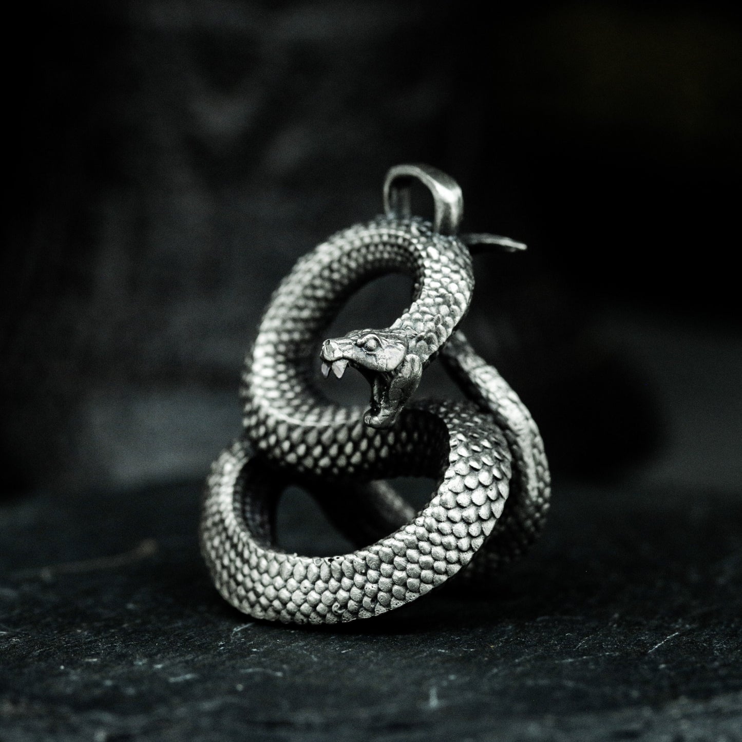 Roaring Python Pendant - 925 Silver Handmade