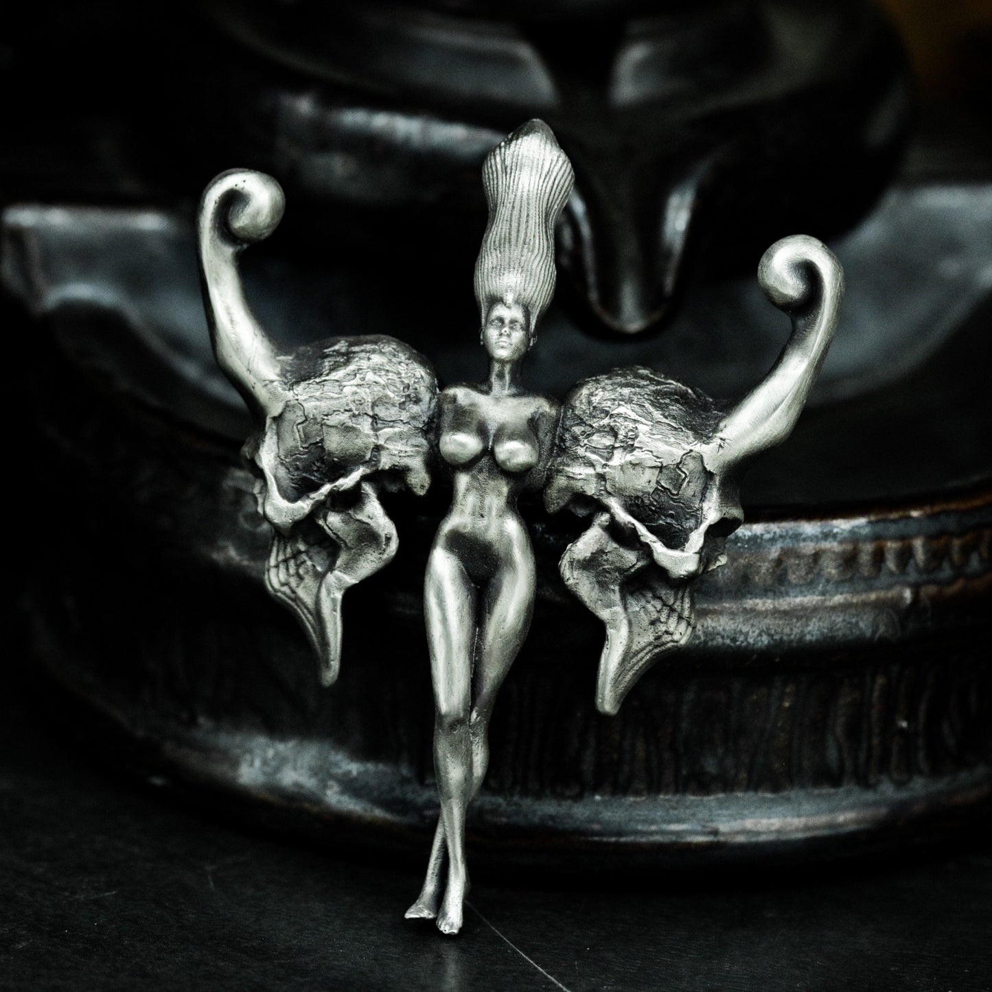 Winged Goddess Pendant - 925 Silver Handmade