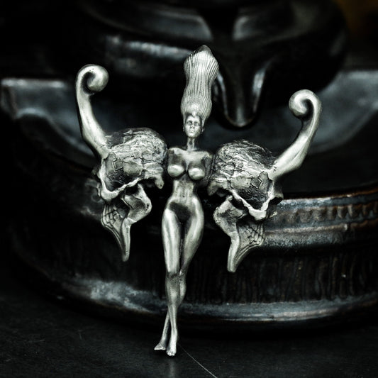 Winged Goddess Pendant - 925 Silver Handmade