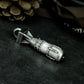 Missile Pendant with Industrial Texture - 925 Sterling Silver Handmade