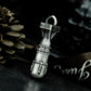 Missile Pendant with Industrial Texture - 925 Sterling Silver Handmade