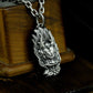 Flaming Dragon Head Pendant ¨C 925 Sterling Silver Handmade