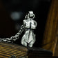 Violin Nude Woman Pendant - 925 Silver Handmade