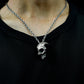 Broken Skull Pendant - 925 Silver Handmade Gothic Relic
