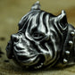 Bulldog Ring - 925 Silver Handmade Wrinkled Warrior
