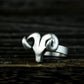 Ram Horn Power Ring - 925 Silver Handmade