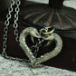 Serpent Heart Pendant ¨C Handmade 925 Silver Gothic Symbol Necklace