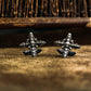 Skull Cross Cufflinks, 925 Silver Handmade