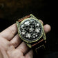 Skull Leather Watch Bracelet - 925 Silver Handmade