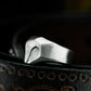 Warrior Mask Ring with Bold Lines - 925 Sterling Silver Handmade