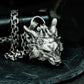 Wolf King Mask Pendant - 925 Silver Handmade