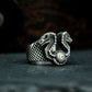 Snake Guard Ring ¨C Handmade 925 Silver Animal Totem Band