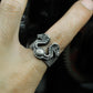 Snake Guard Ring ¨C Handmade 925 Silver Animal Totem Band