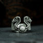 Snake Guard Ring ¨C Handmade 925 Silver Animal Totem Band