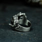 Ram Skull Ring with Mechanical Plating ¨C 925 Sterling Silver Handmade