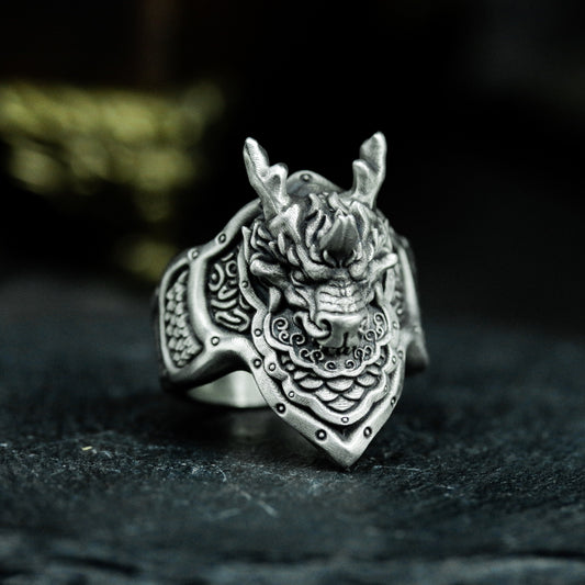 Dragon Crest Ring ¨C 925 Sterling Silver Handmade