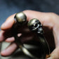 Twin Skull Torque Bracelet ¨C 925 Sterling Silver Handmade