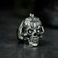 Robot Skull Ring with Cyberpunk Detail ¨C 925 Sterling Silver Handmade