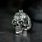Robot Skull Ring with Cyberpunk Detail ¨C 925 Sterling Silver Handmade
