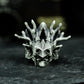 Wizard Mask Skull Ring - 925 Silver Handmade