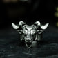 Demonic Bull Ring - 925 Silver Handmade Dark Totem