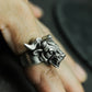 Demonic Bull Ring - 925 Silver Handmade Dark Totem