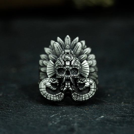 Snake Spirit Ring ¨C Handmade 925 Silver Rain God Totem Band