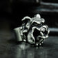 Snarling Bulldog Ring - 925 Silver Handmade Fierce Companion