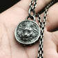 Lion Head Coin Pendant ¨C 925 Sterling Silver Handmade