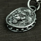 Lion Head Coin Pendant ¨C 925 Sterling Silver Handmade
