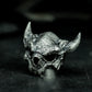 Bull Skull Ring ¨C Handmade 925 Silver Warrior Band
