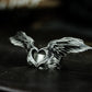 Heart With Wings Ring - 925 Silver Handmade