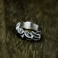 Bone-Inspired Ring with Gothic Curves - 925 Sterling Silver Handmade
