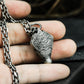 Mythical Beast Pendant with Fierce Expression - 925 Sterling Silver Handmade