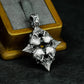 Skull Cluster Cross Pendant ¨C 925 Sterling Silver Handmade