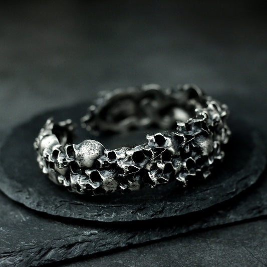 Thousand Faces Skull Bracelet - 925 Silver Handmade