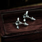 Religious Cross Earrings - 925 Silver Handmade