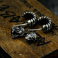 Rattlesnake Bar Stud Earrings - 925 Silver Handmade