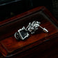 Oriental Lion Earrings ¨C Handmade 925 Silver Beast Studs