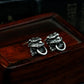 Oriental Lion Earrings ¨C Handmade 925 Silver Beast Studs