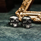 Big Eyes Glossy Skull Cufflinks - 925 Sterling Silver Handmade