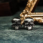 Big Eyes Glossy Skull Cufflinks - 925 Sterling Silver Handmade