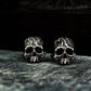 Mexican Carved Skull Cufflinks - 925 Sterling Silver Handmade